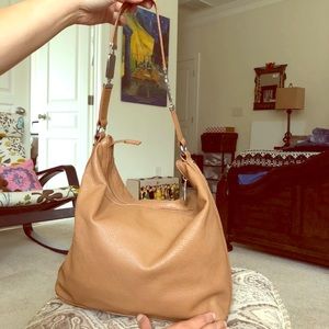 Light Brown leader shoulder bag